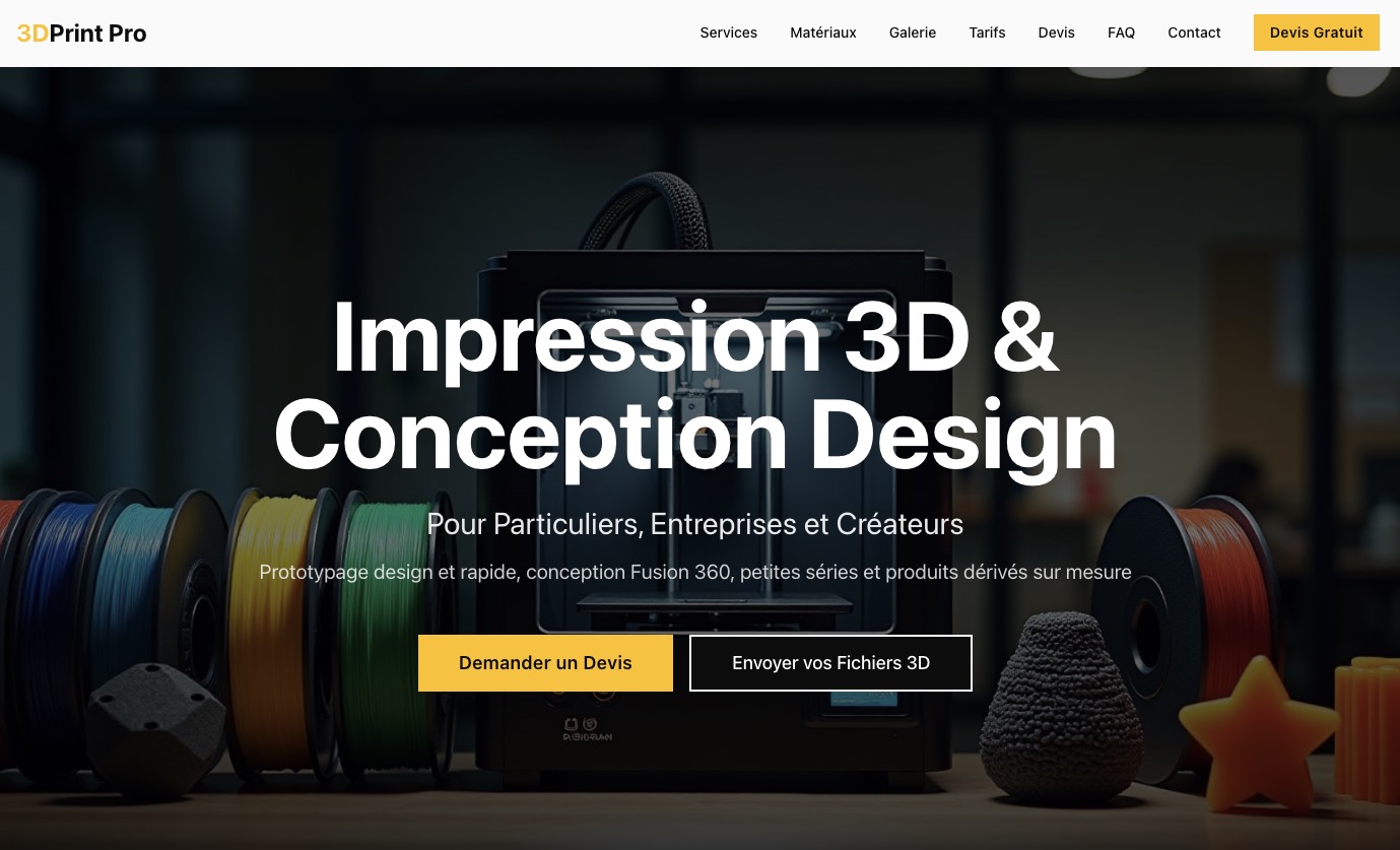 Service de 3d print par Quentin James