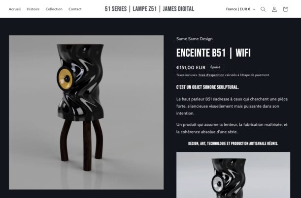 Création WebSite WordPress SEO James Digital Boutique en ligne ecommerce shopify - Z51 Series